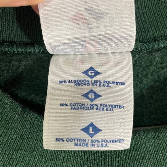 Vintage Jerzees Grandpa’s Fishing Buddy Green Sweatshirt L Made in USA Funny - Picture 3 of 8